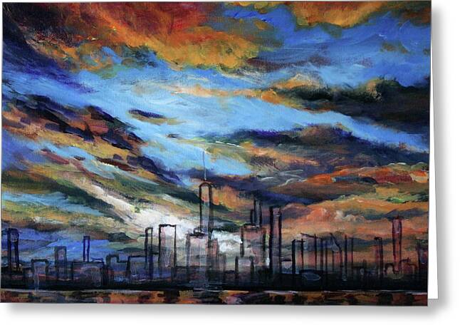 Hollow Giants of NY City - Greeting Card