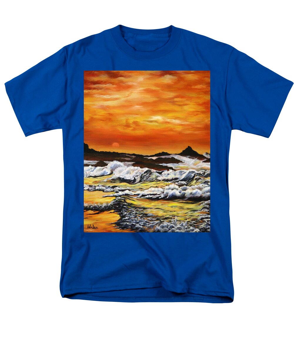 Golden Waves at Sunset - Men's T-Shirt (Regular Fit)