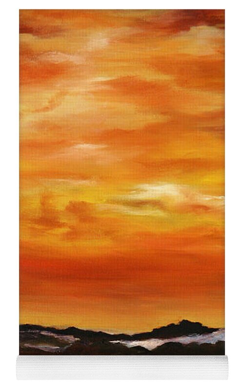 Golden Waves at Sunset - Yoga Mat