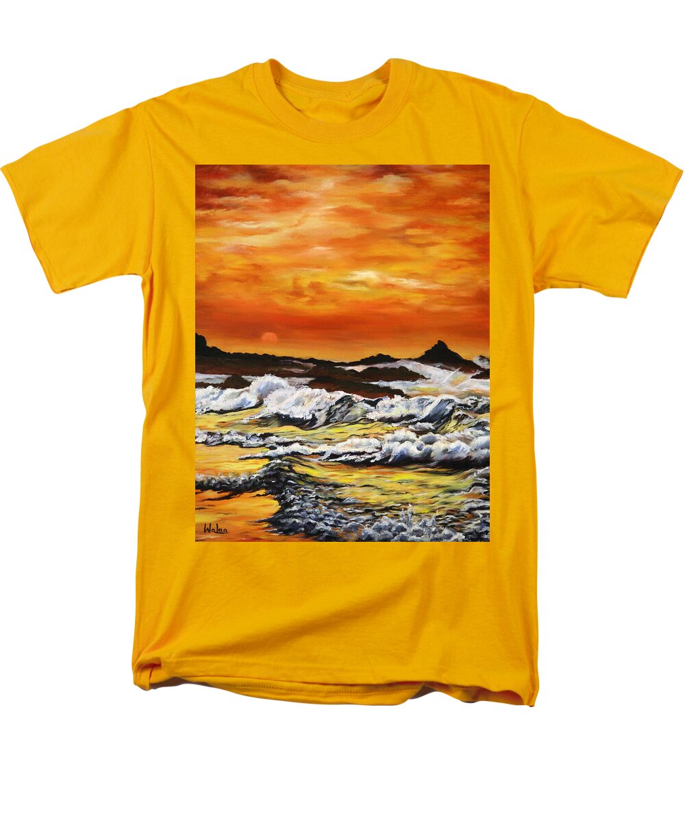 Golden Waves at Sunset - Men's T-Shirt (Regular Fit)