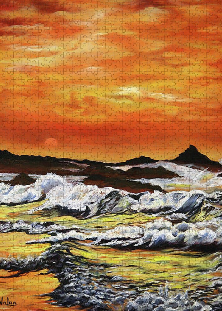 Golden Waves at Sunset - Puzzle