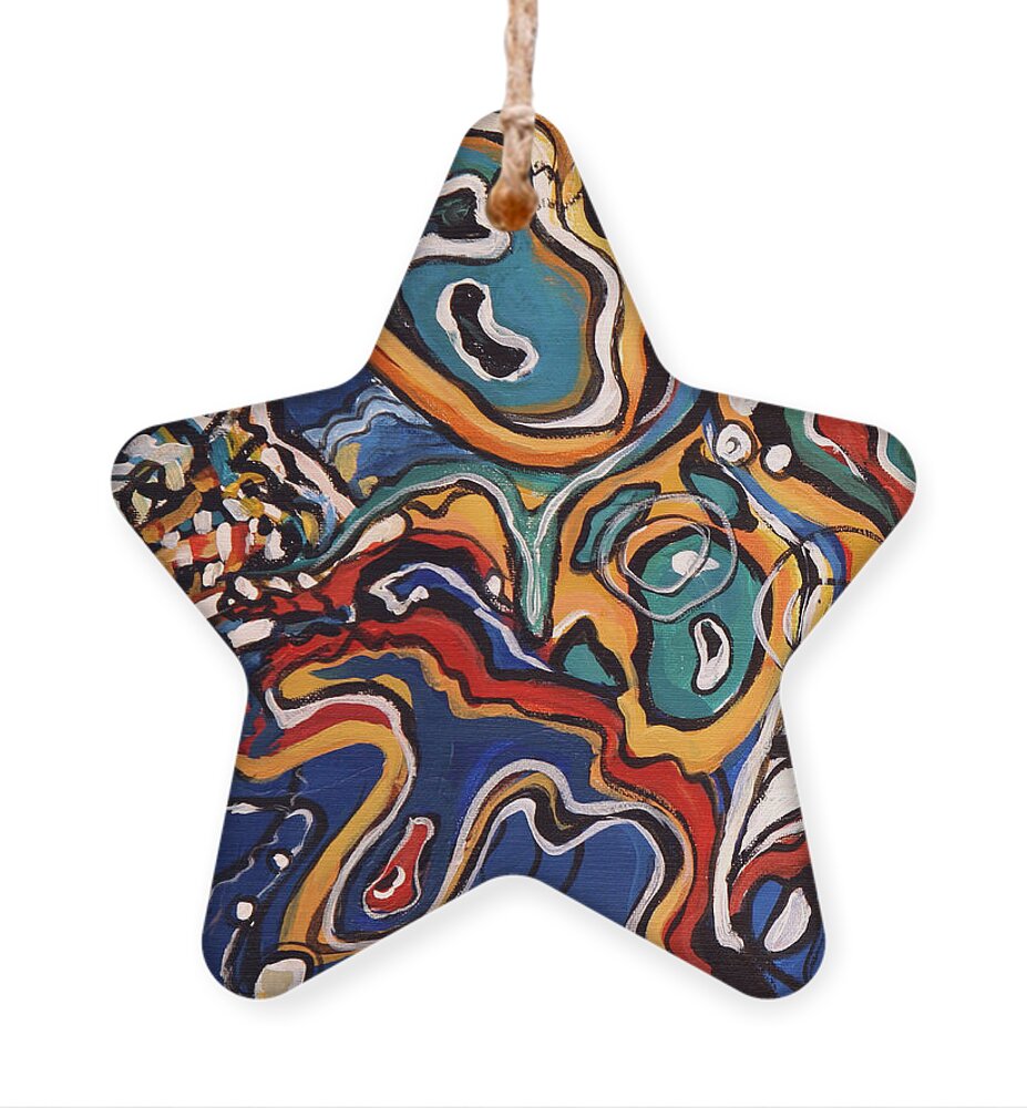 Ripples of Change I - Wood Art Ornament by Walaa