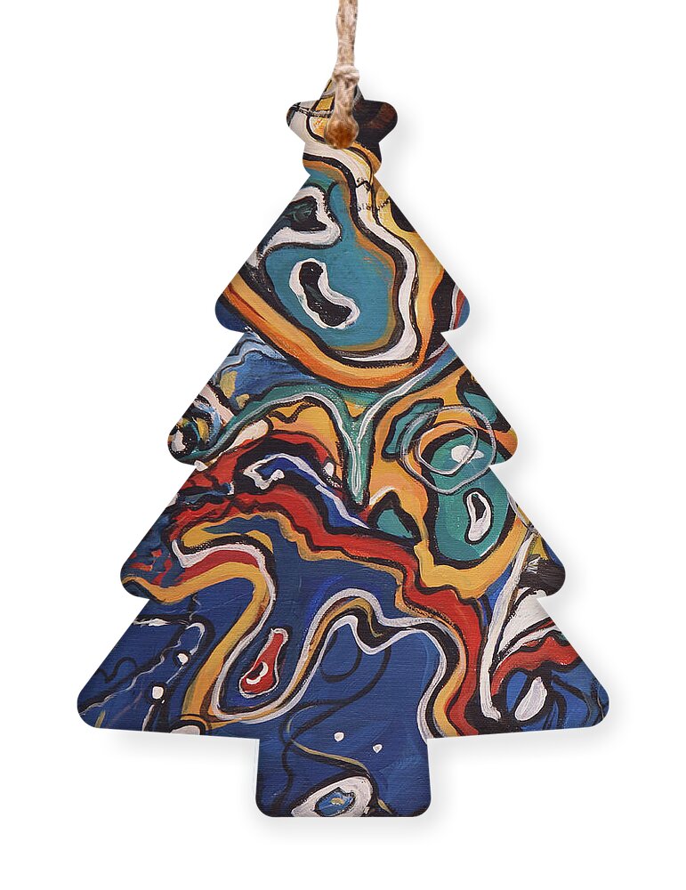 Ripples of Change I - Wood Art Ornament by Walaa