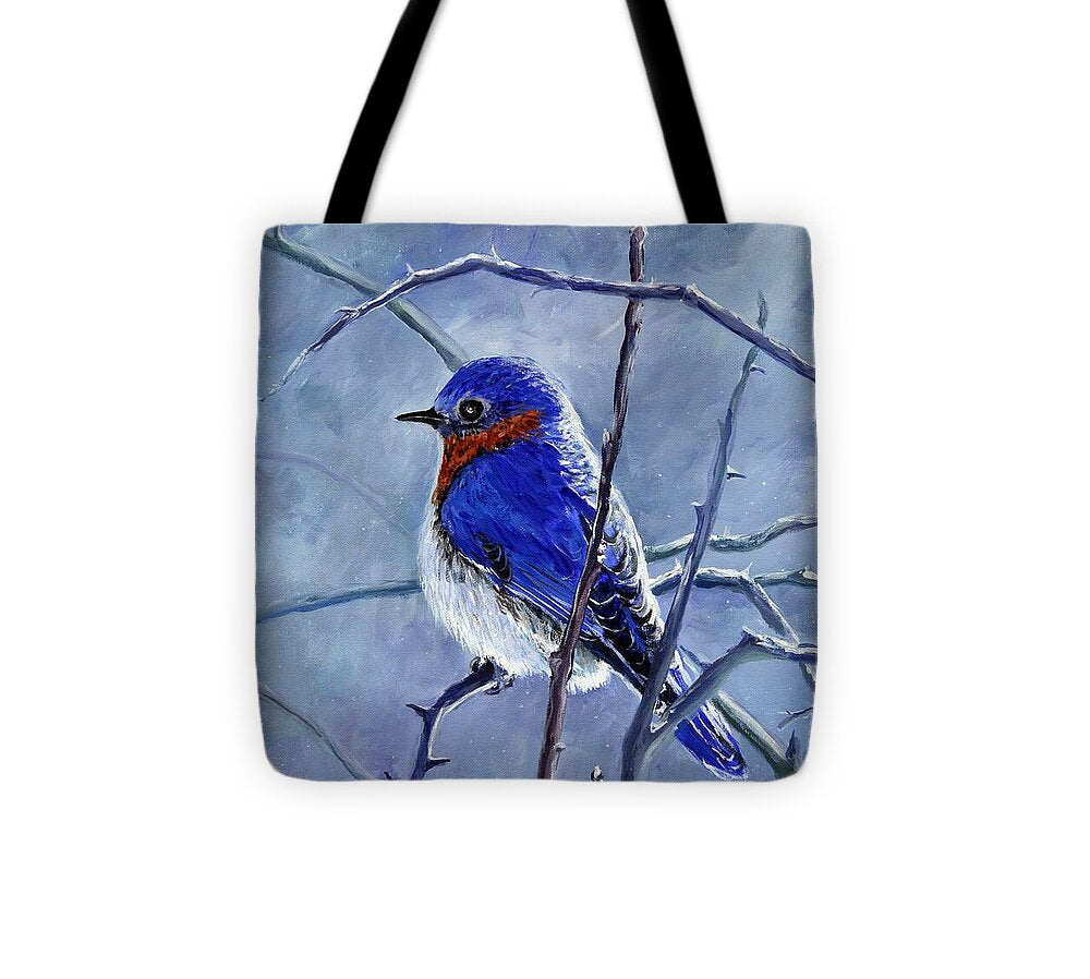 Alone In The Snow Storm - Tote Bag