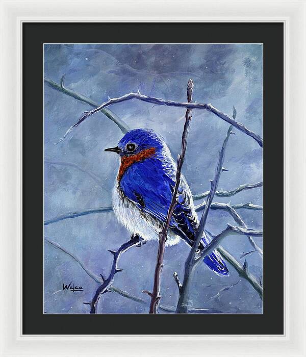 Alone In The Snow Storm - Framed Print