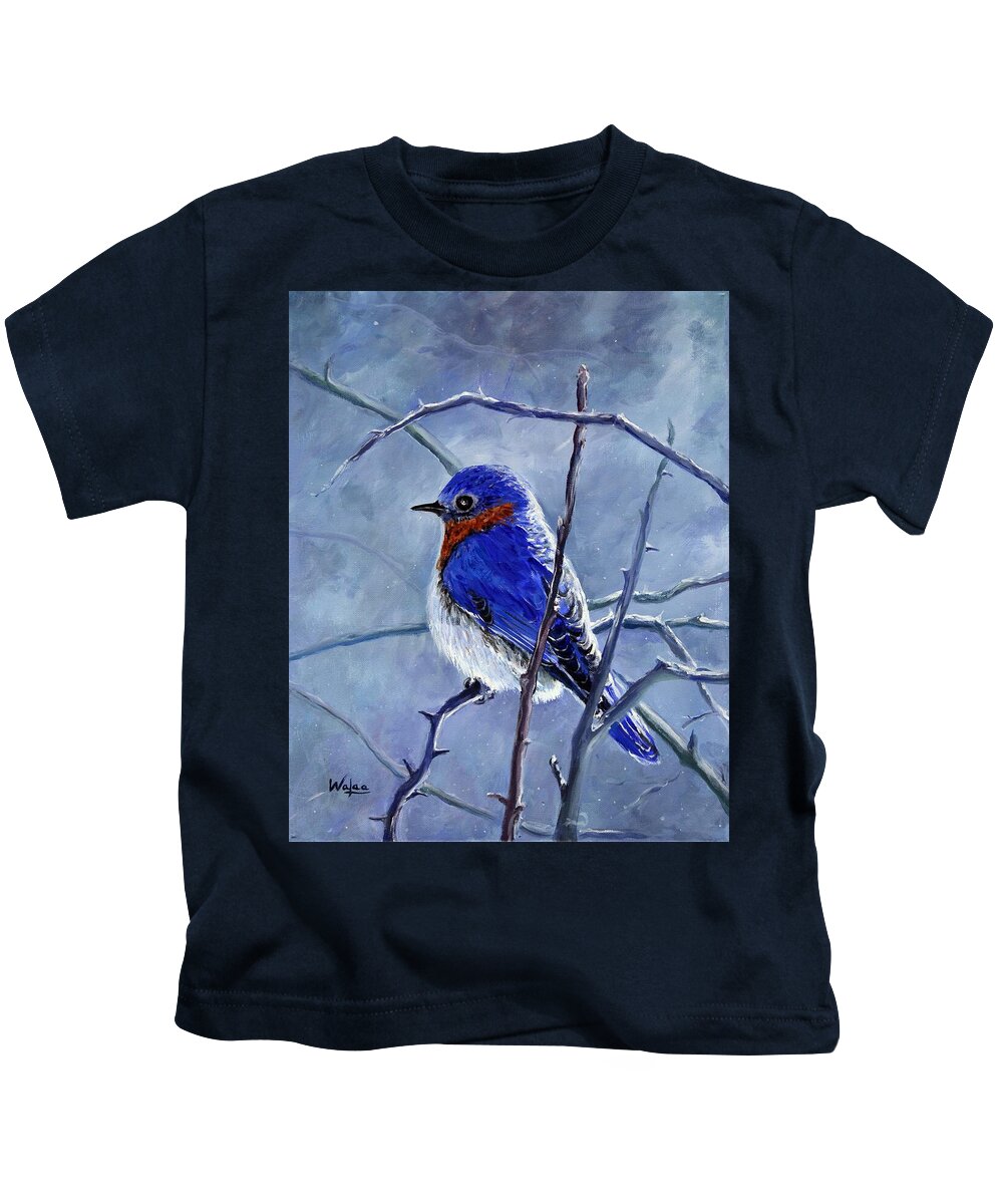 Alone In The Snow Storm - Kids T-Shirt