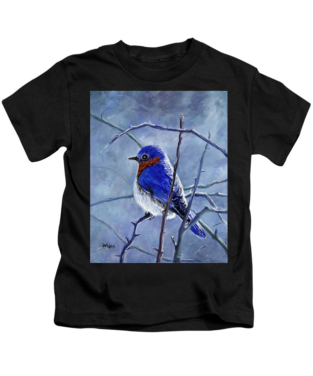 Alone In The Snow Storm - Kids T-Shirt