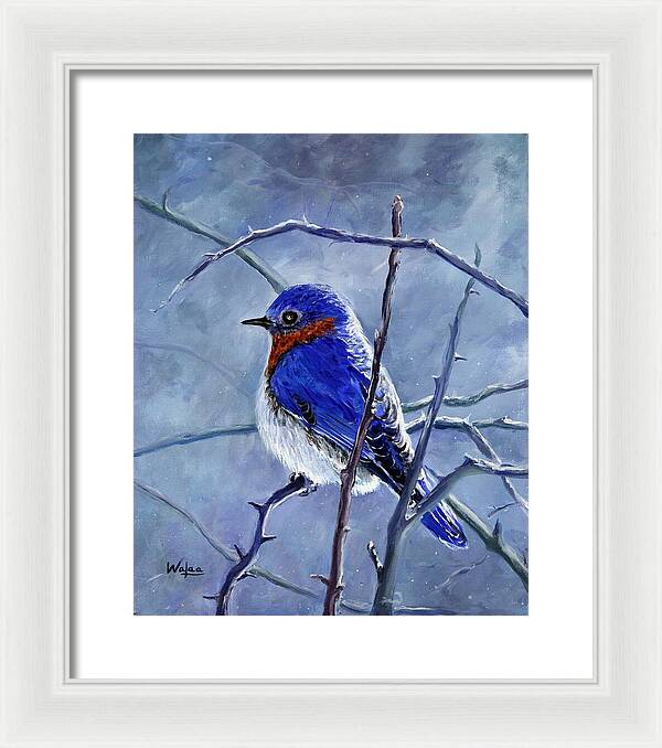 Alone In The Snow Storm - Framed Print