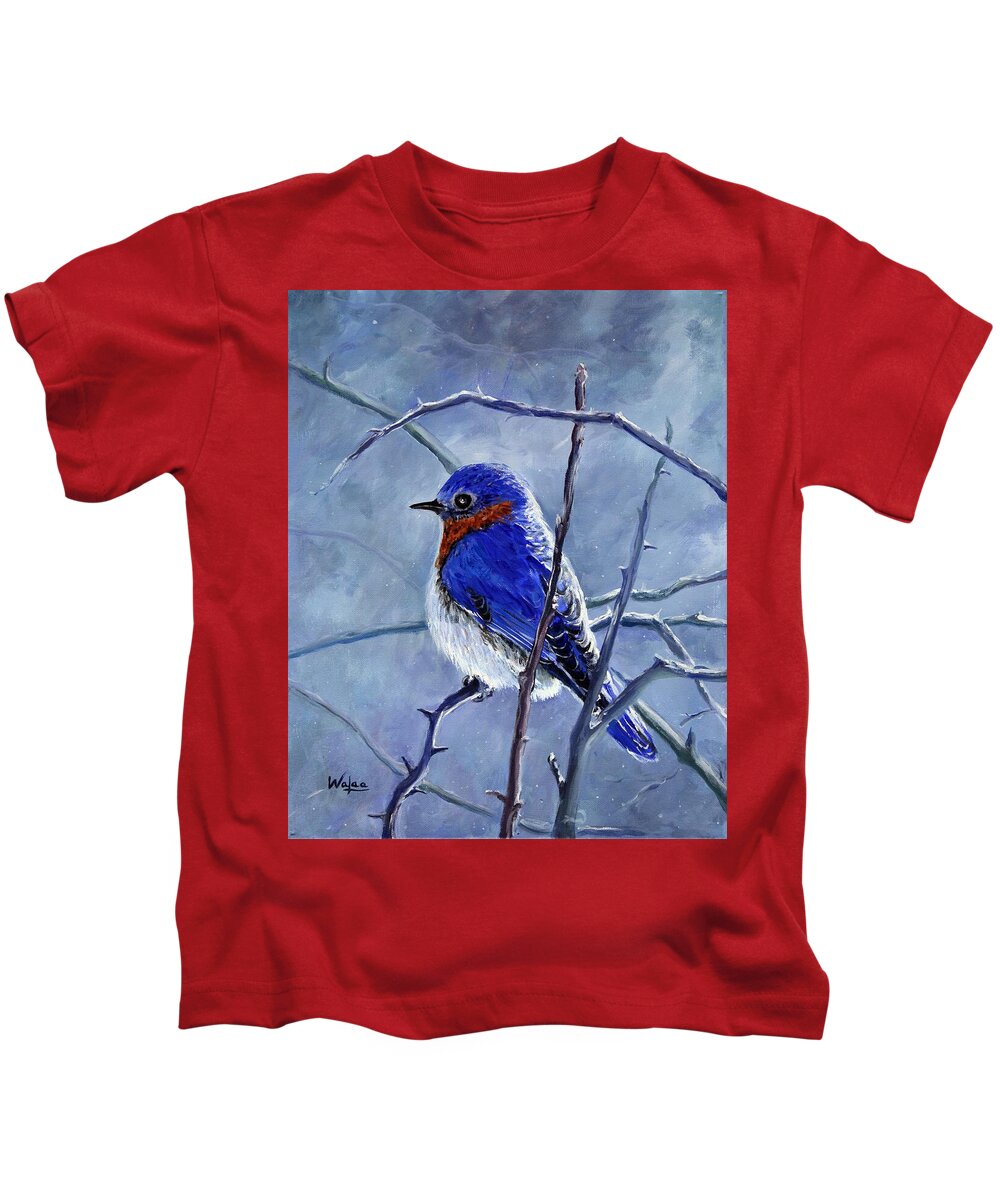 Alone In The Snow Storm - Kids T-Shirt