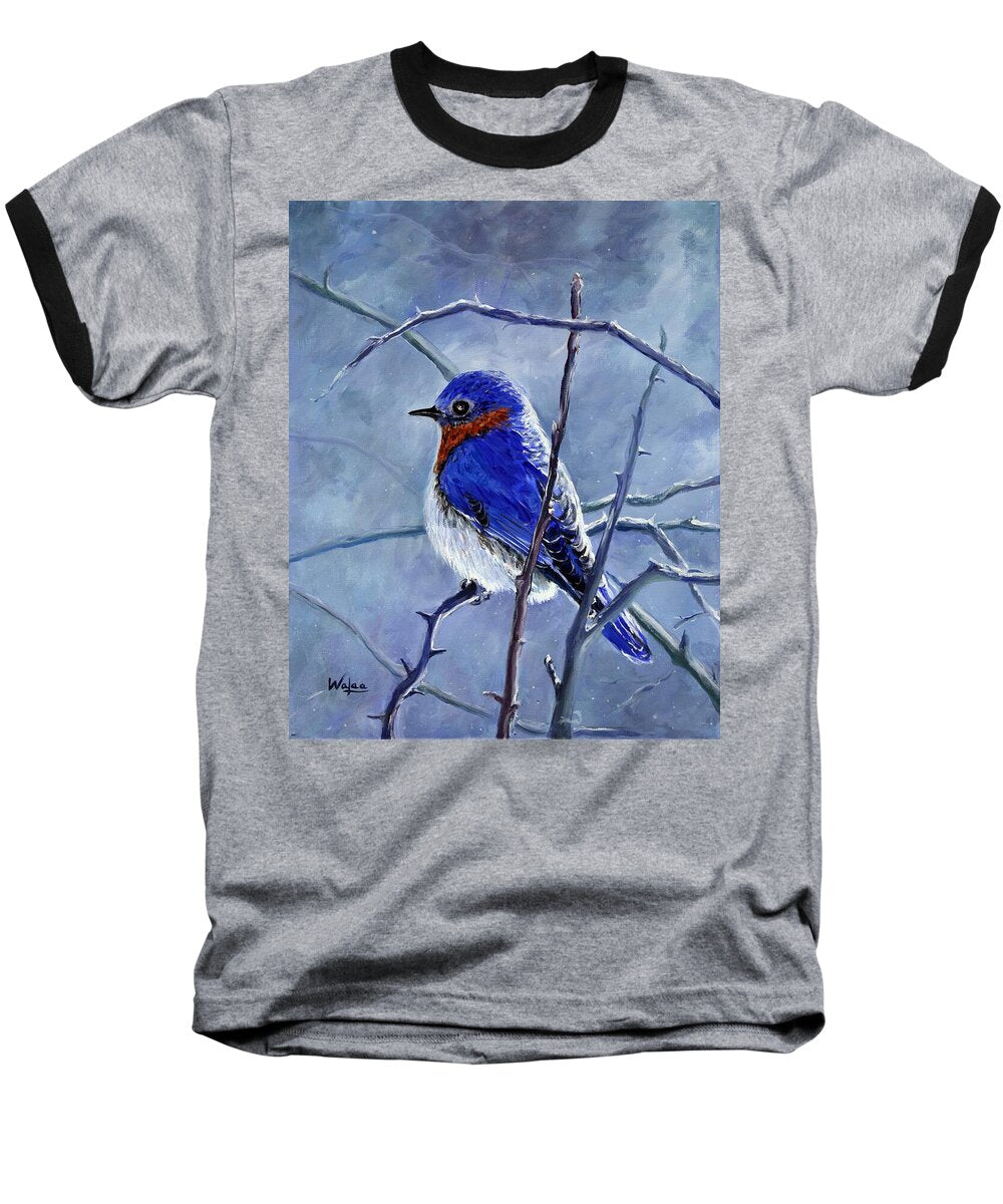 Alone In The Snow Storm - Baseball T-Shirt