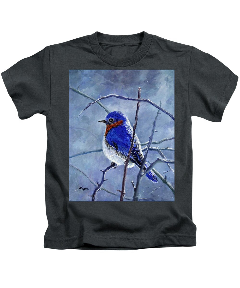 Alone In The Snow Storm - Kids T-Shirt