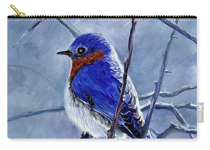 Alone In The Snow Storm - Zip Pouch