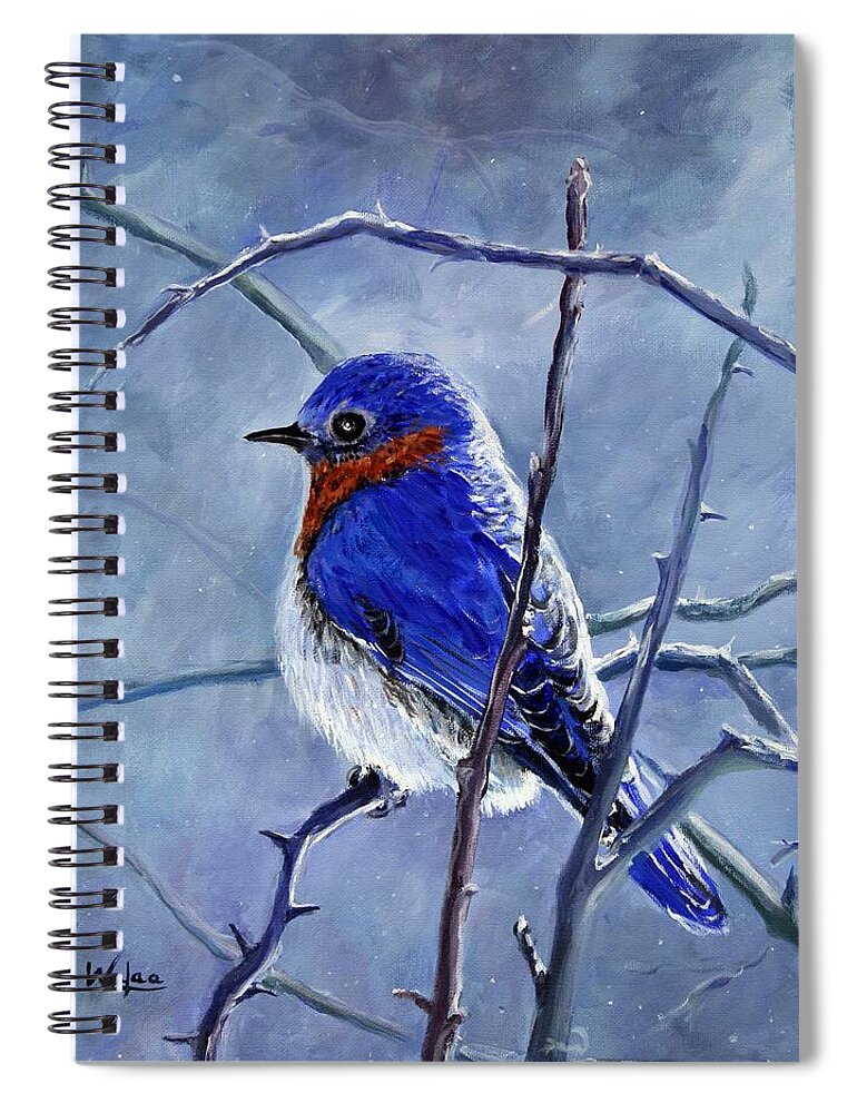 Alone In The Snow Storm - Spiral Notebook