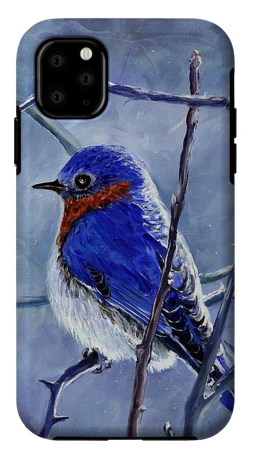 Alone In The Snow Storm - Phone Case