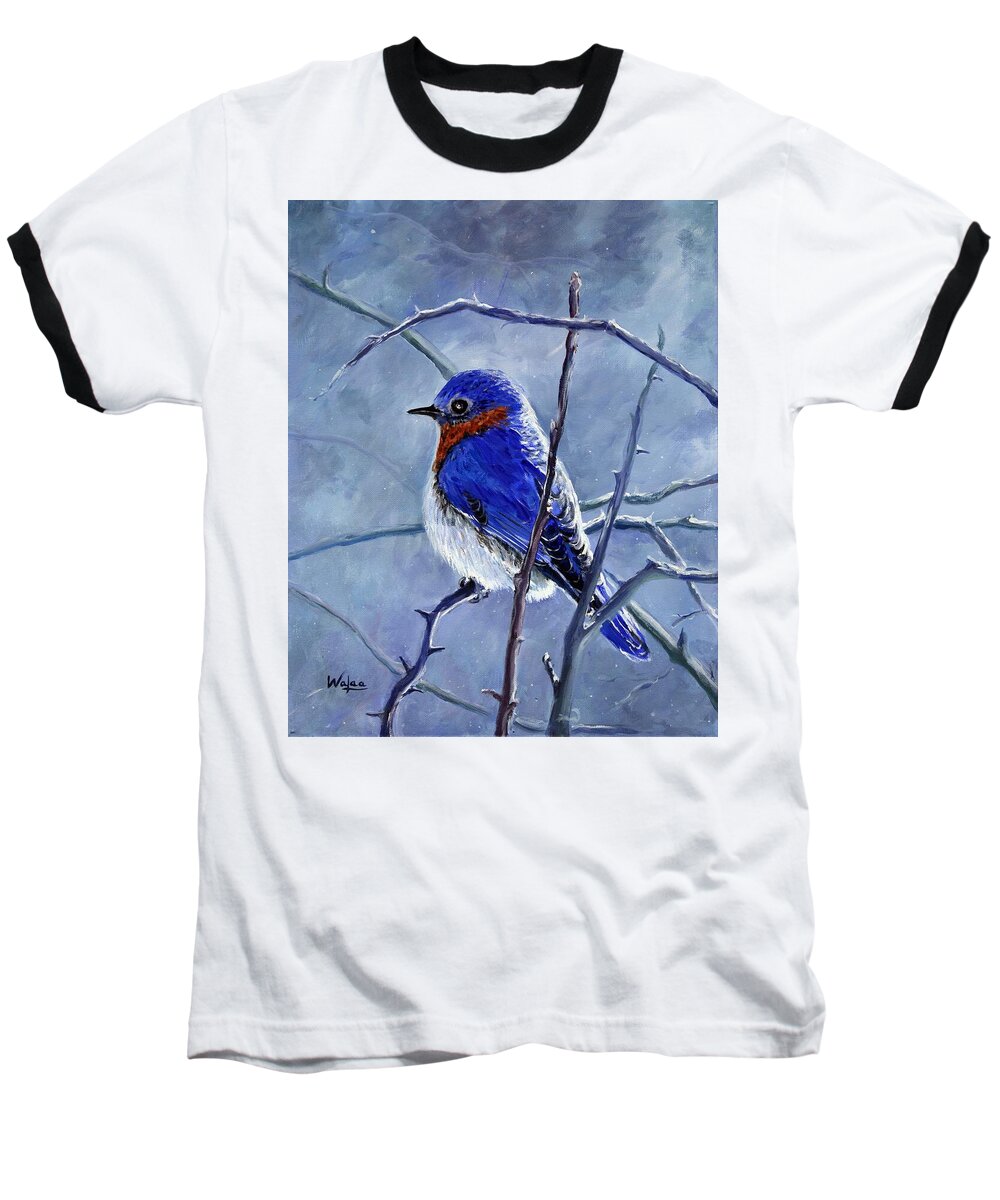 Alone In The Snow Storm - Baseball T-Shirt