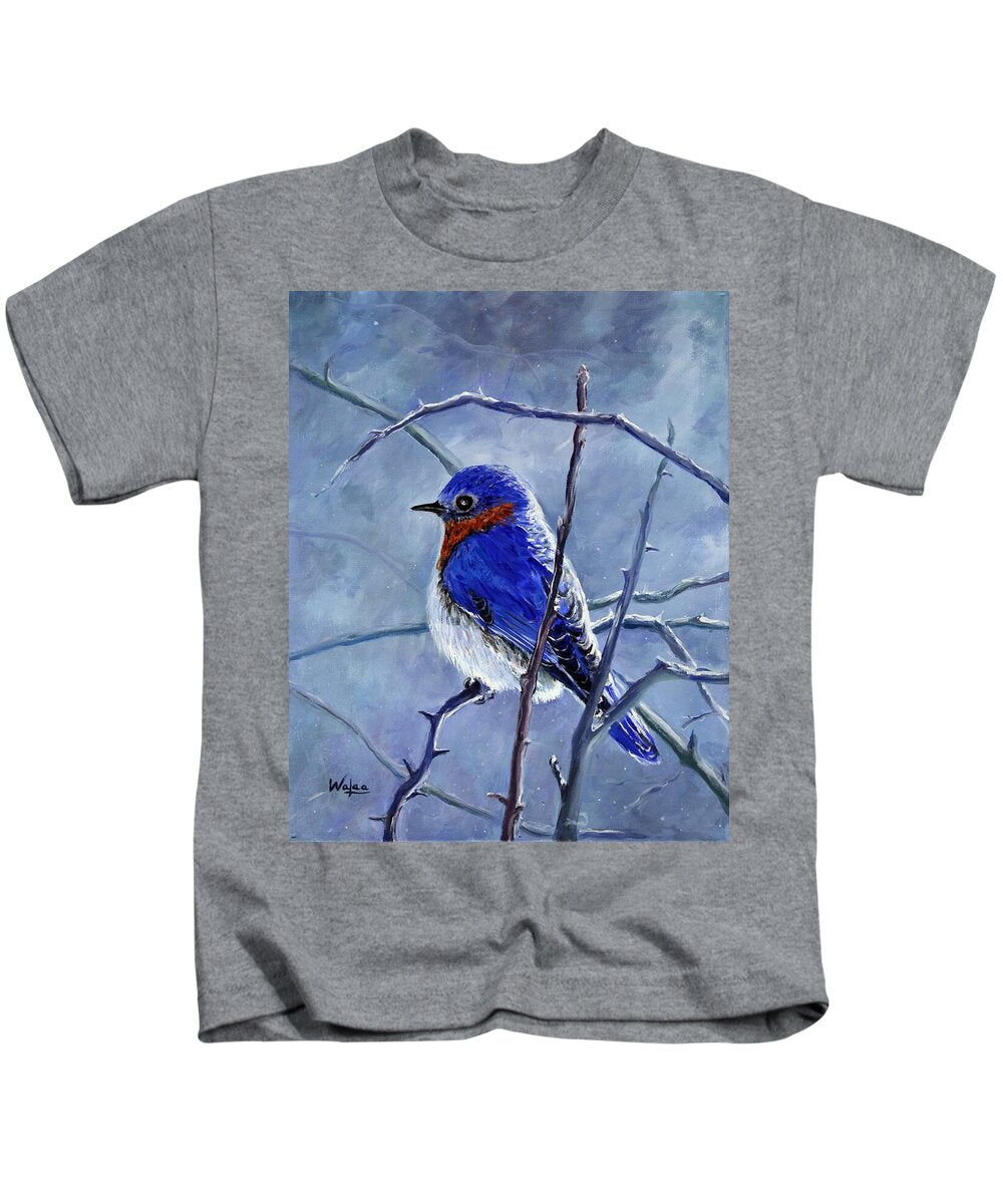 Alone In The Snow Storm - Kids T-Shirt