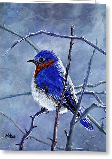 Alone In The Snow Storm - Greeting Card