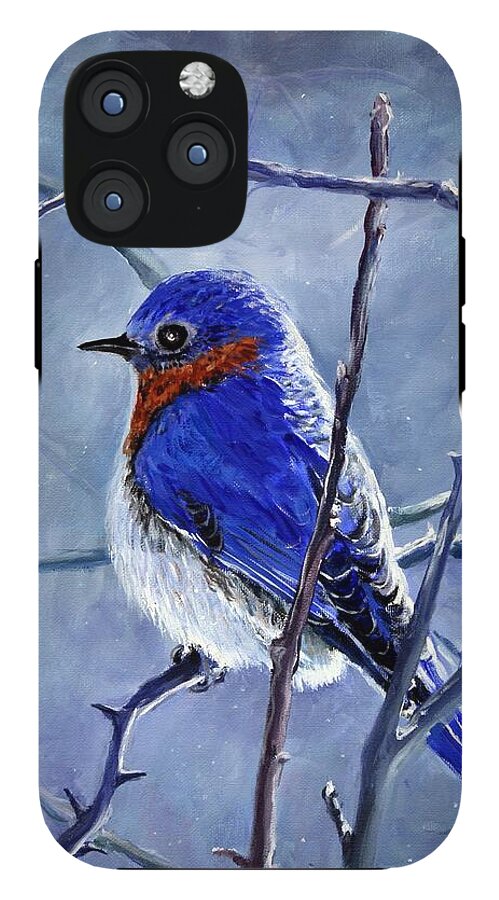 Alone In The Snow Storm - Phone Case