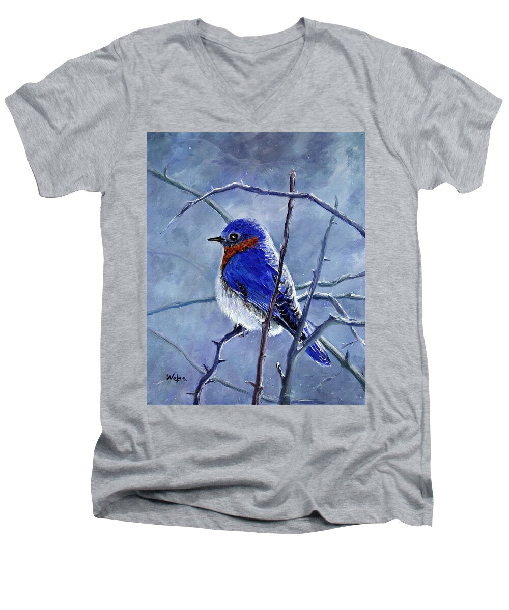 Alone In The Snow Storm - Men's V-Neck T-Shirt