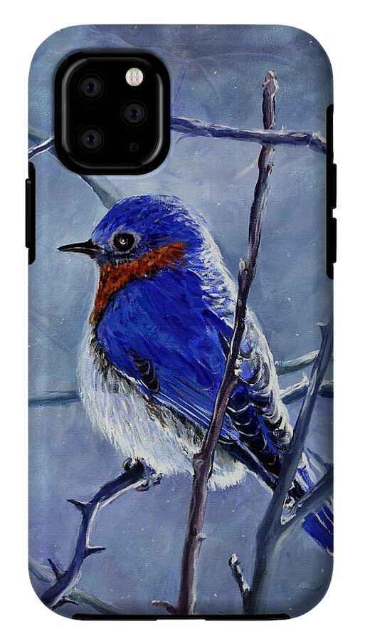 Alone In The Snow Storm - Phone Case