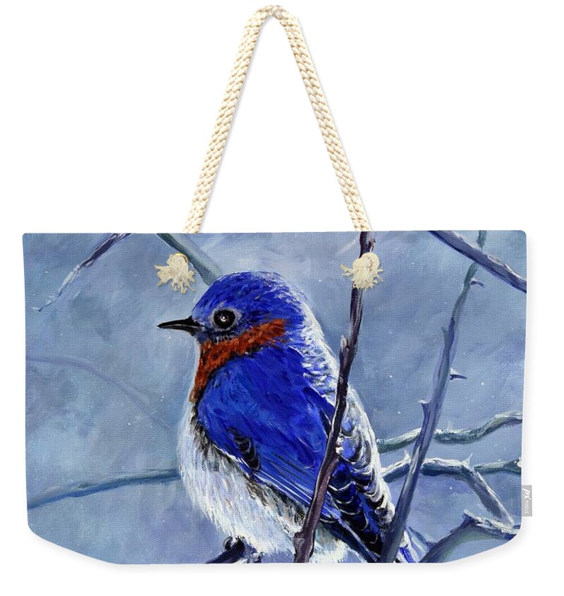 Alone In The Snow Storm - Weekender Tote Bag