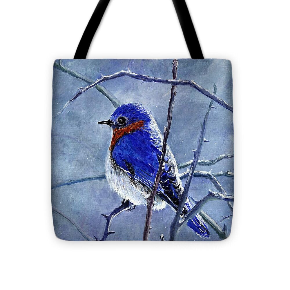 Alone In The Snow Storm - Tote Bag