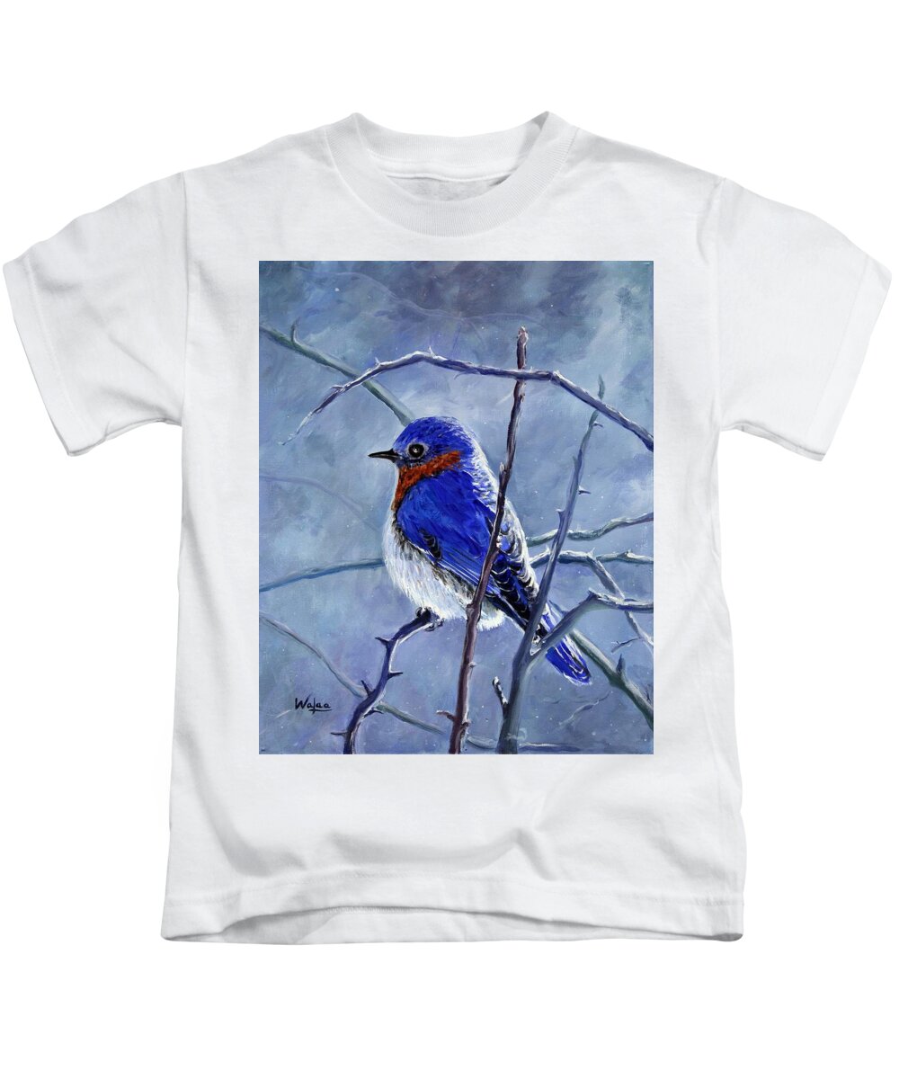 Alone In The Snow Storm - Kids T-Shirt