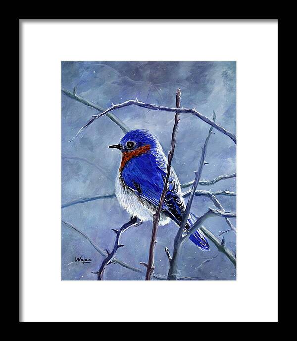 Alone In The Snow Storm - Framed Print