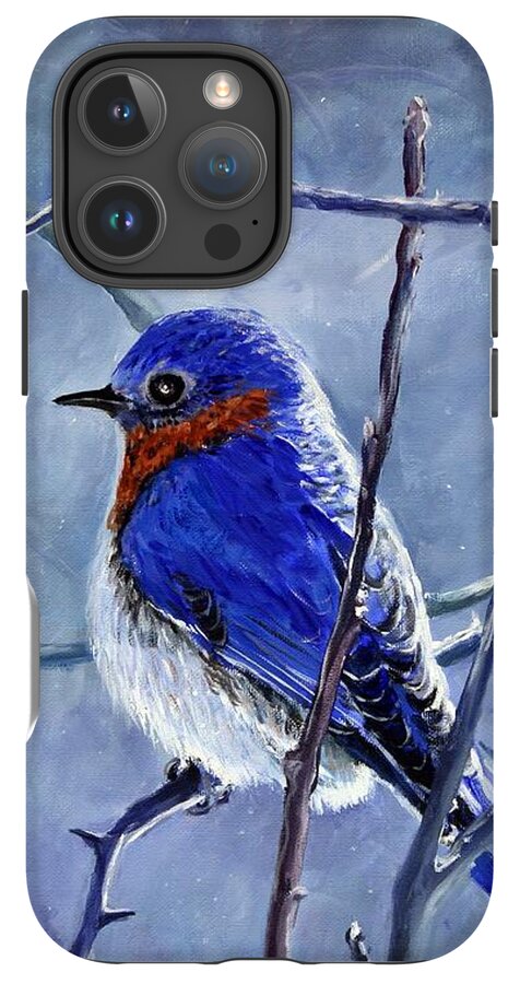 Alone In The Snow Storm - Phone Case