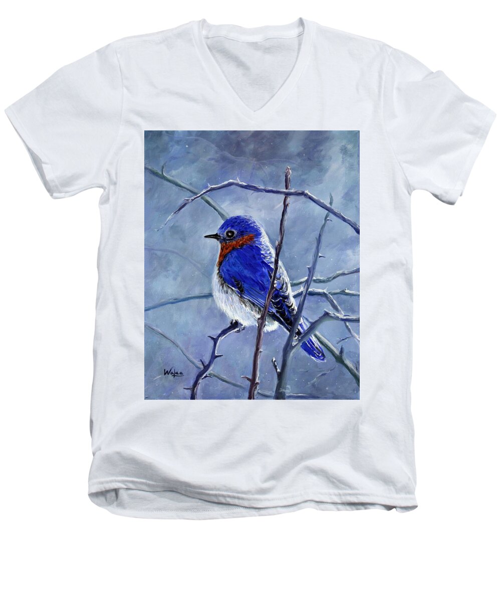 Alone In The Snow Storm - Men's V-Neck T-Shirt