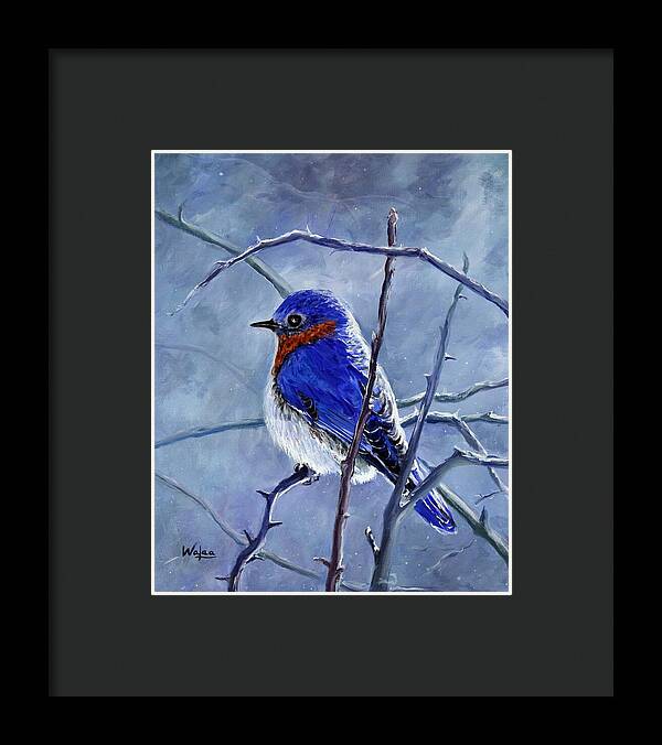 Alone In The Snow Storm - Framed Print