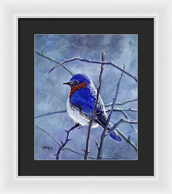 Alone In The Snow Storm - Framed Print