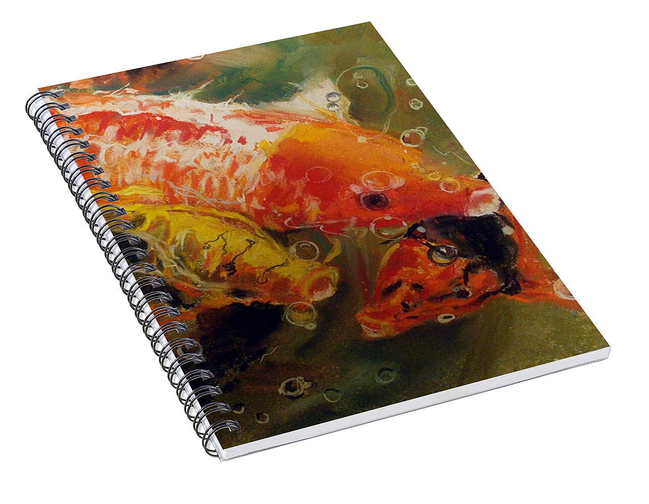 Dance of the Koi - Spiral Notebook