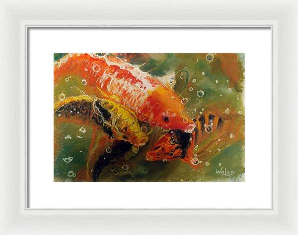 Dance of the Koi - Framed Print