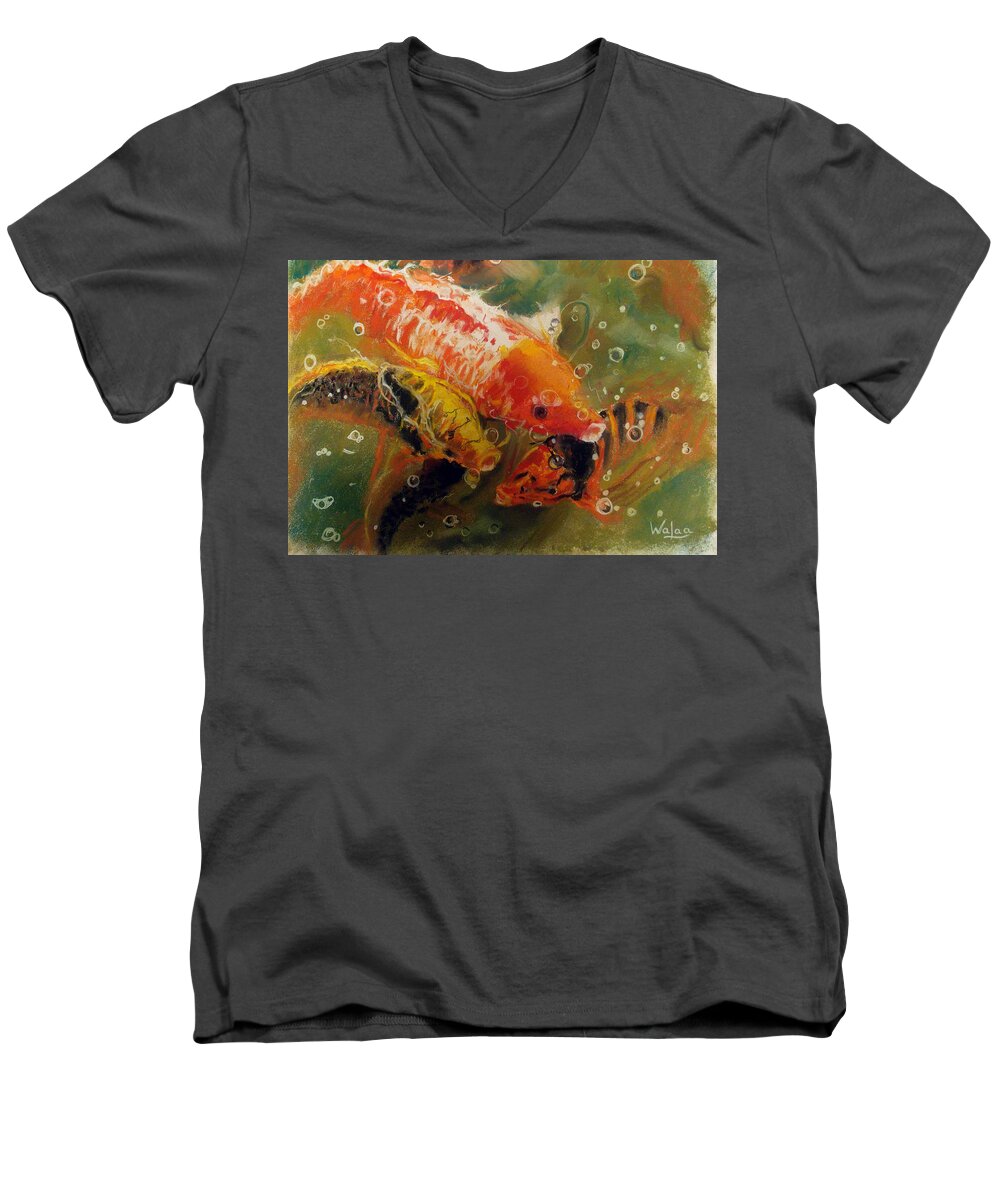 Dance of the Koi - Men's V-Neck T-Shirt