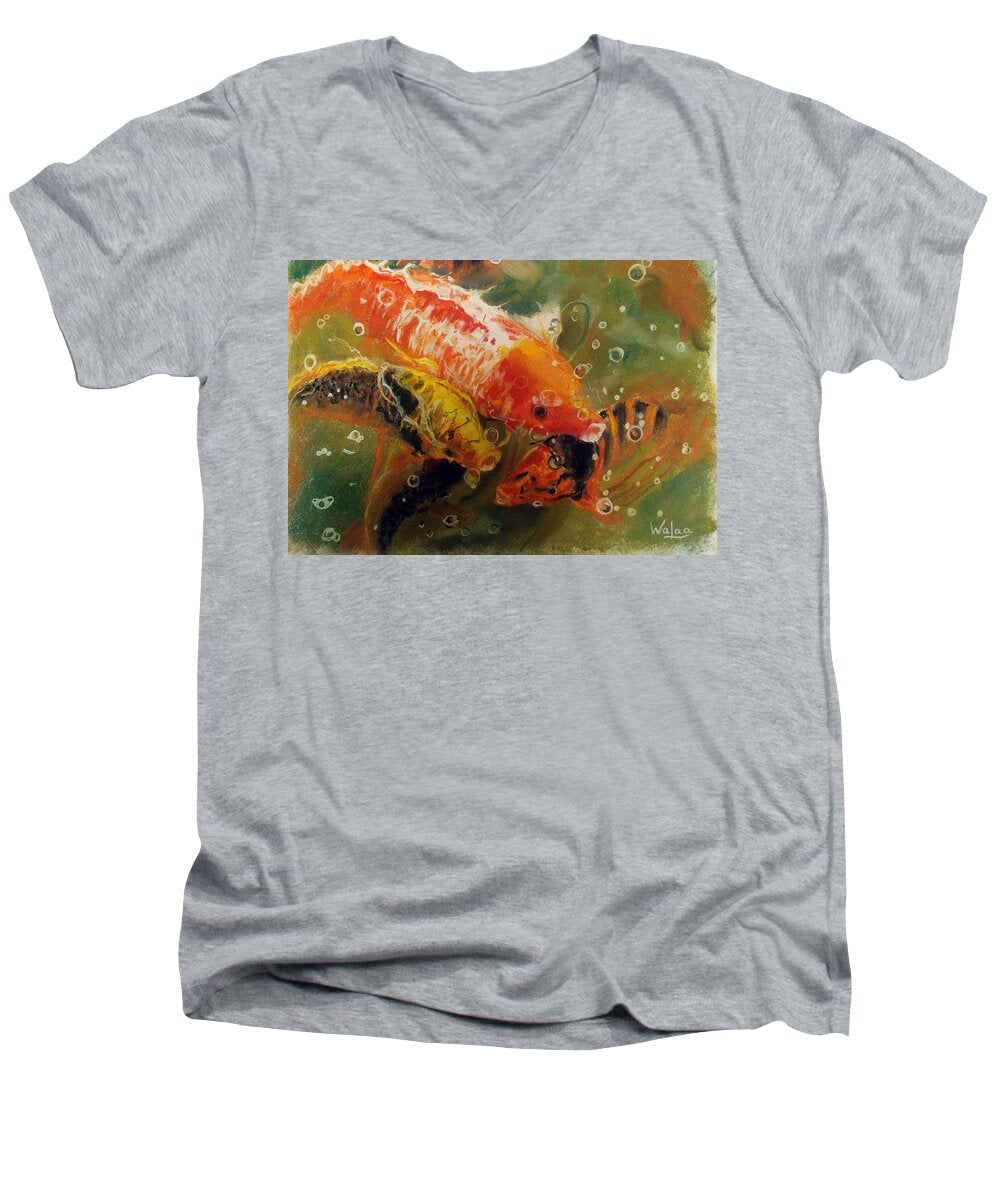 Dance of the Koi - Men's V-Neck T-Shirt