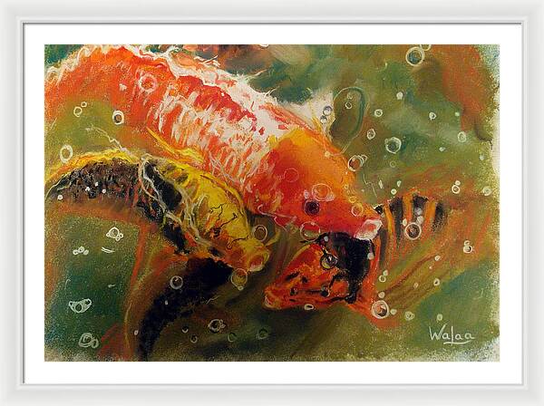 Dance of the Koi - Framed Print