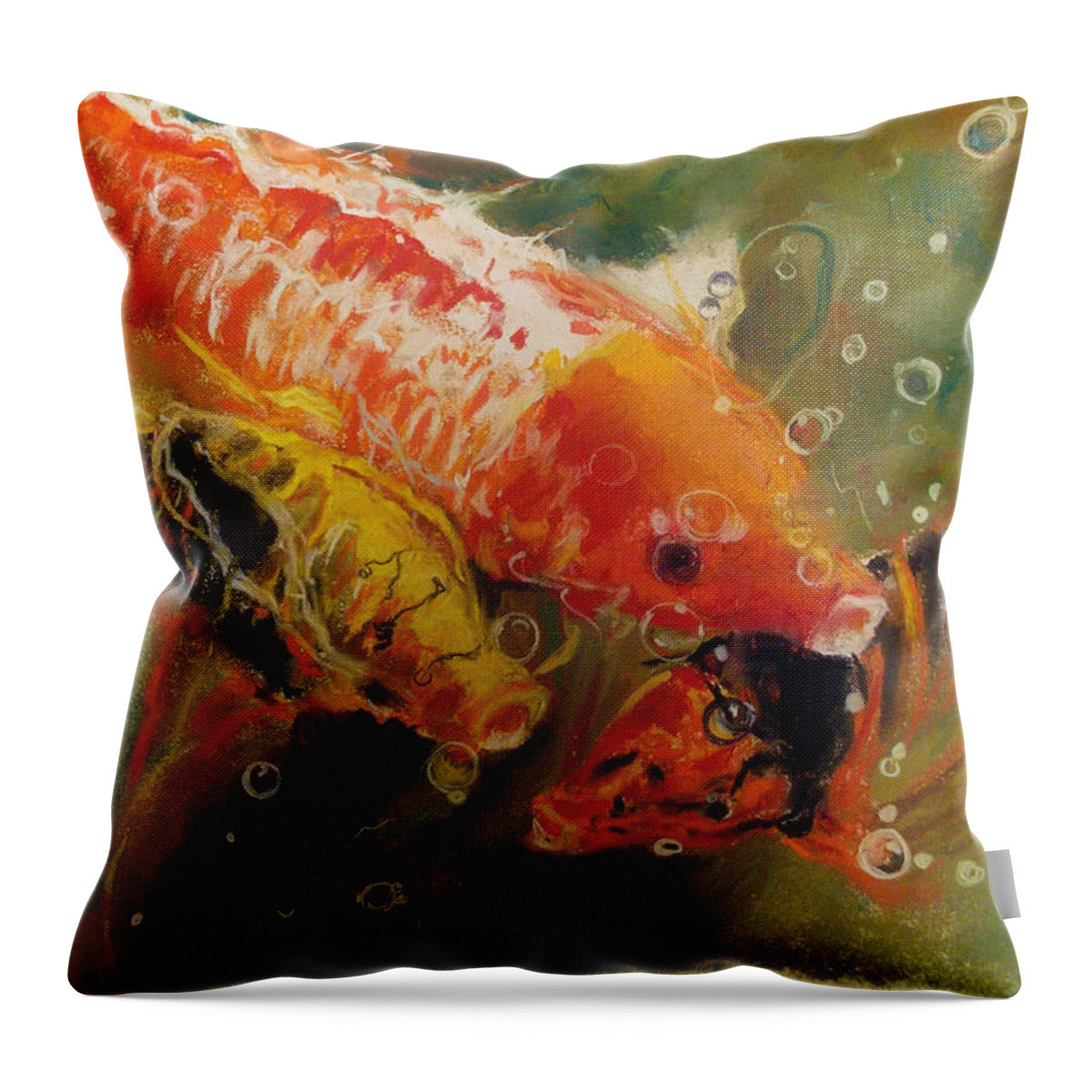 Dance of the Koi - Throw Pillow