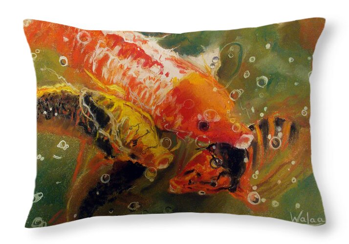 Dance of the Koi - Throw Pillow