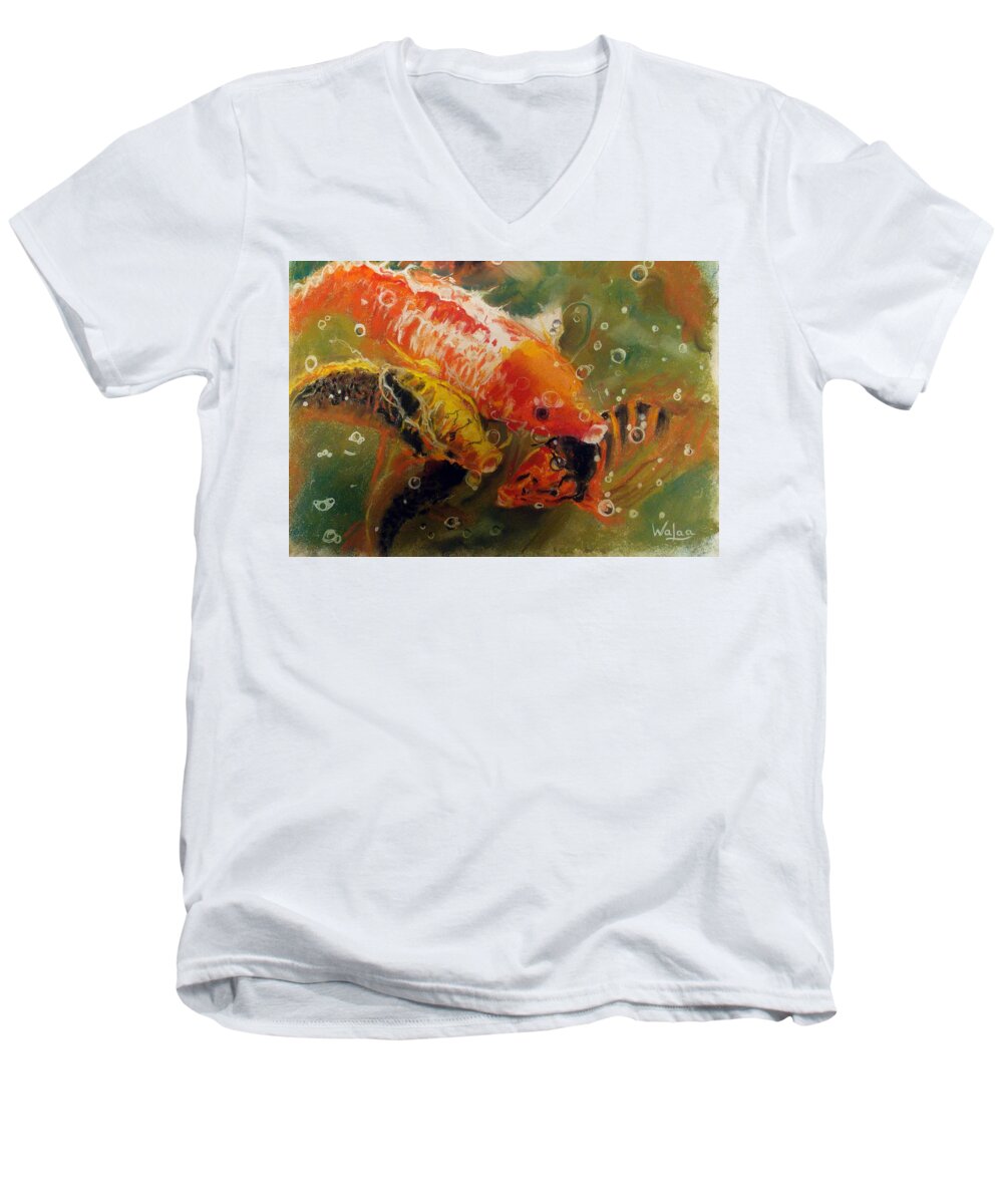 Dance of the Koi - Men's V-Neck T-Shirt