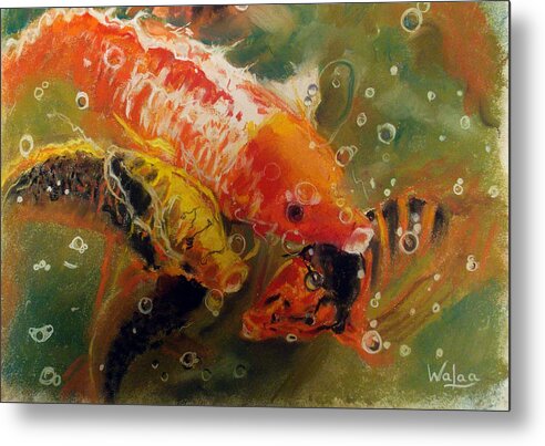 Dance of the Koi - Metal Print