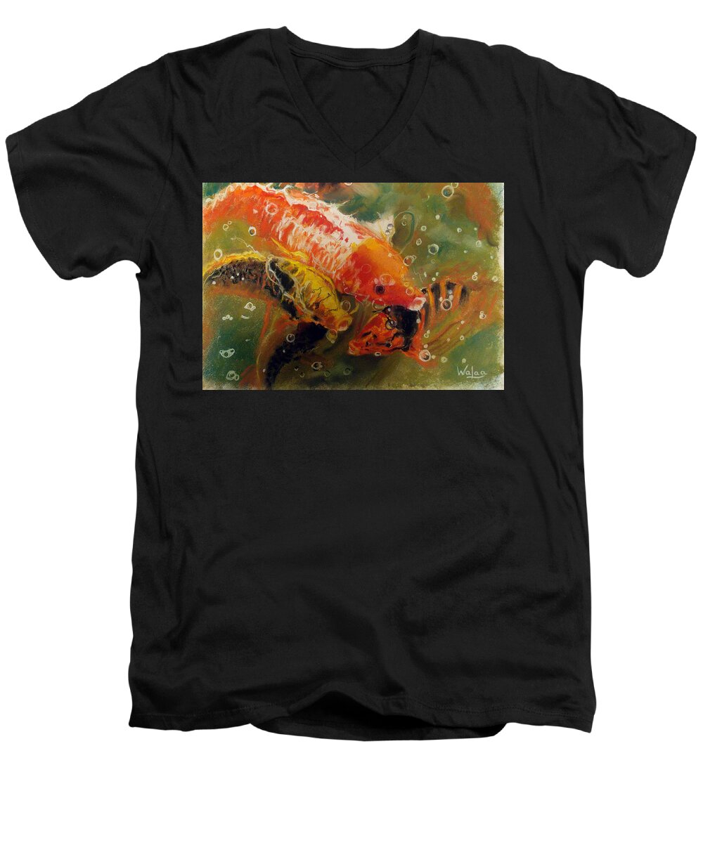 Dance of the Koi - Men's V-Neck T-Shirt