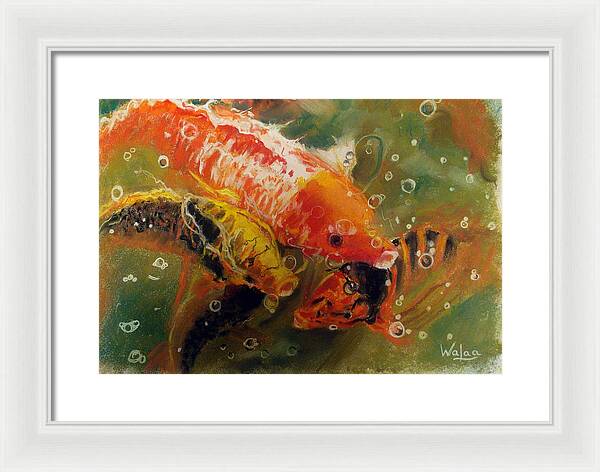 Dance of the Koi - Framed Print