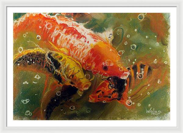 Dance of the Koi - Framed Print