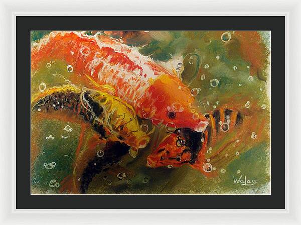 Dance of the Koi - Framed Print