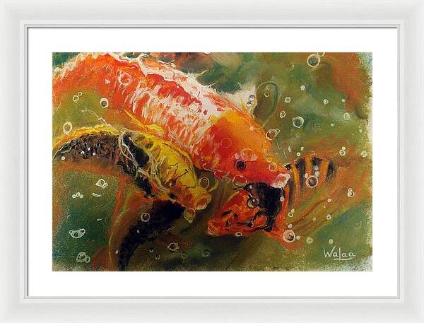 Dance of the Koi - Framed Print