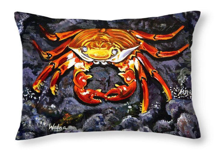 Crab's Bold Hold - Throw Pillow