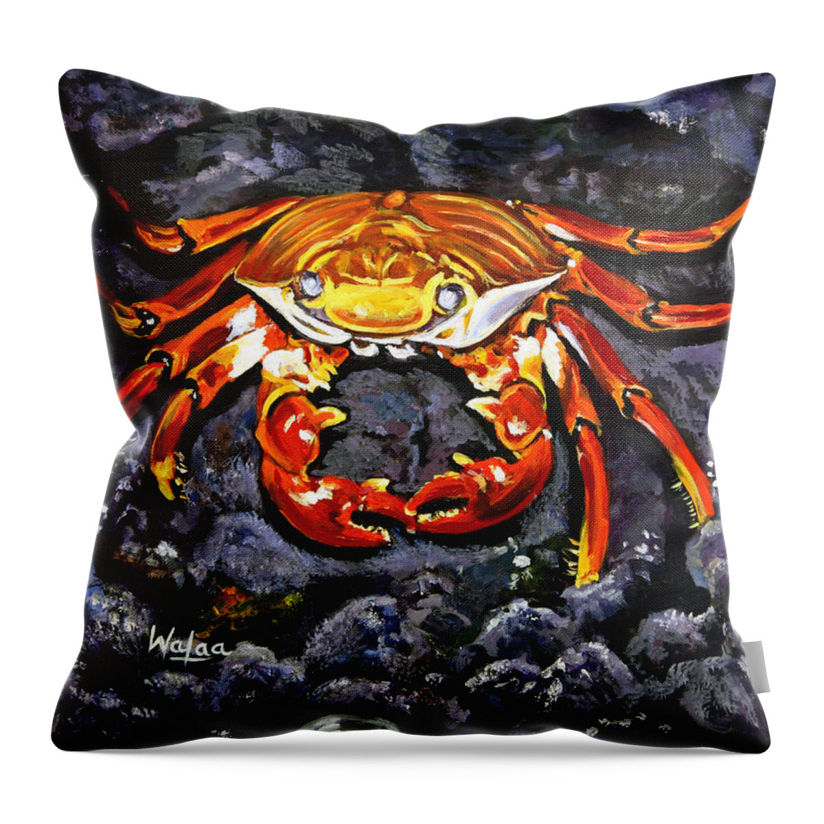 Crab's Bold Hold - Throw Pillow