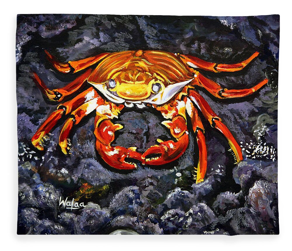 Crab's Bold Hold - Fleece Blanket