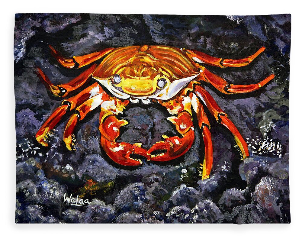 Crab's Bold Hold - Fleece Blanket